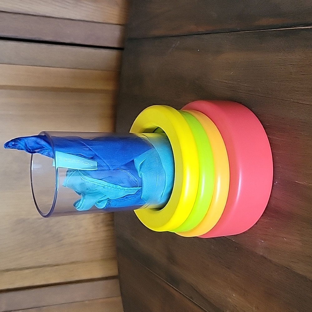 LOVEVERY Montessori Tube Stacking Rings with Scarf